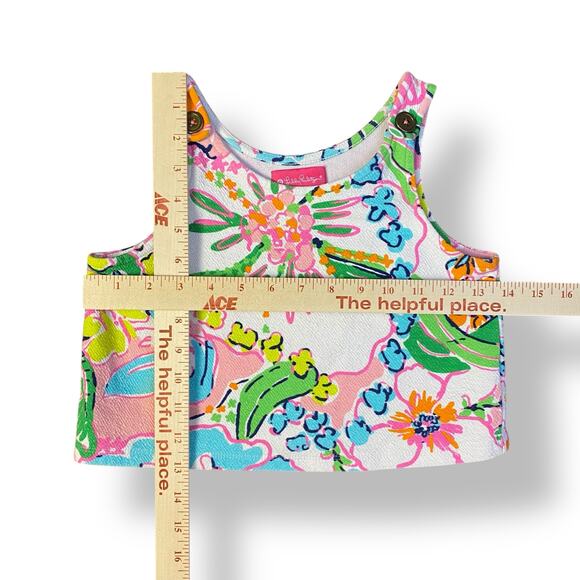 Lilly Pulitzer for Target Girls Nosey Posey Crop Tank Top Size M 7/8 - Picture 3 of 7